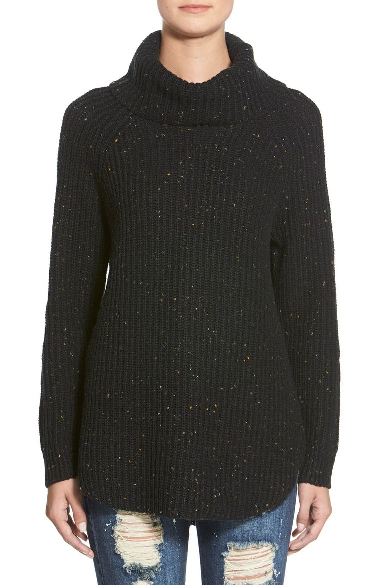 Turtleneck Sweater, Main, color, BLACK ARIES NEP