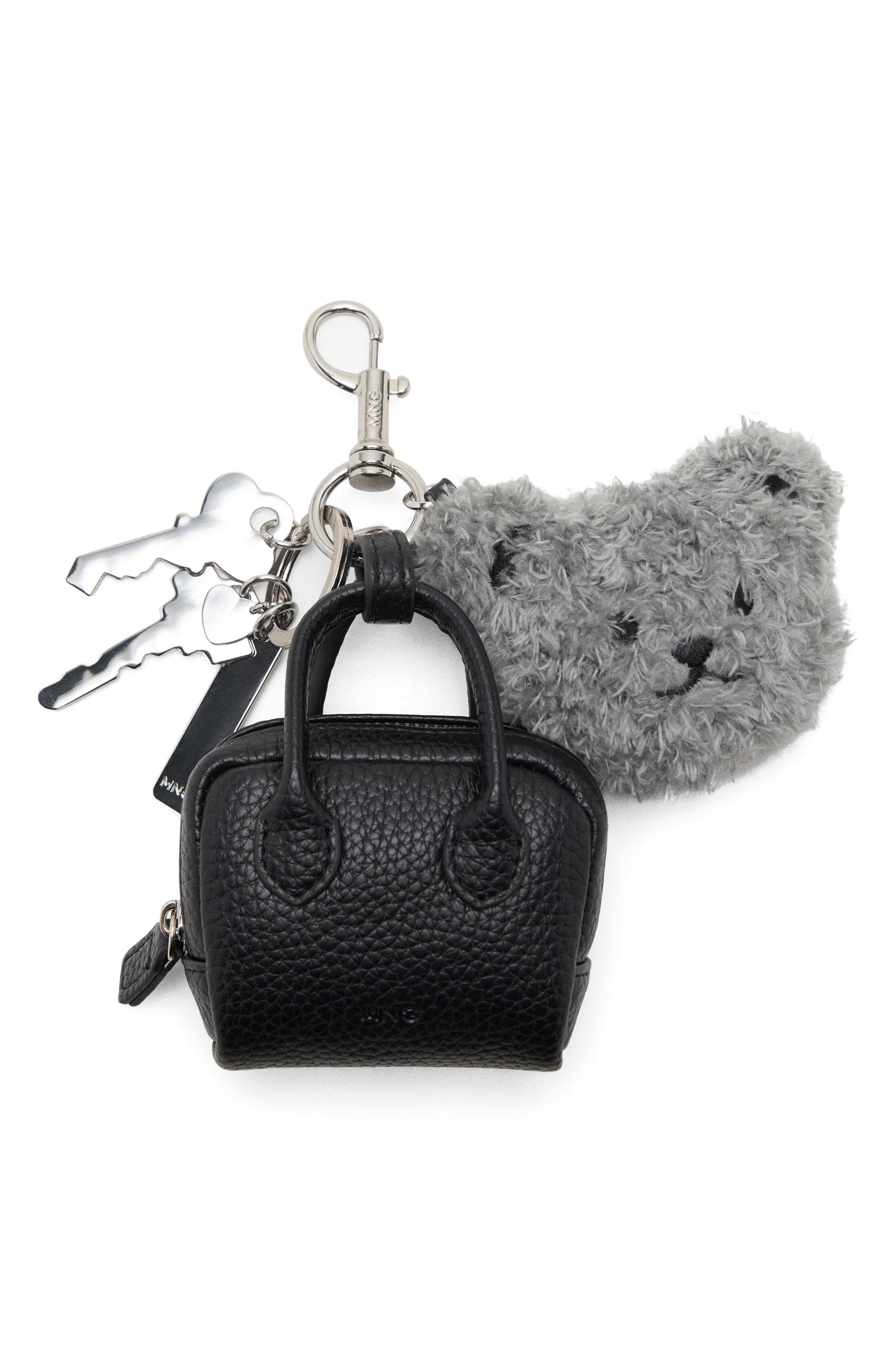 MANGO Multicharm Bear Key Ring, Main, color, 