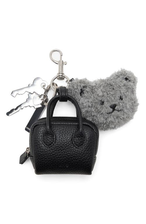 Mango Multicharm Bear Key Ring In Black