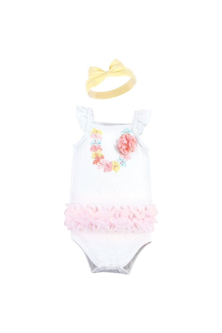 Sleeveless Bodysuit and Headband Set, Alternate, color, Hawaiian