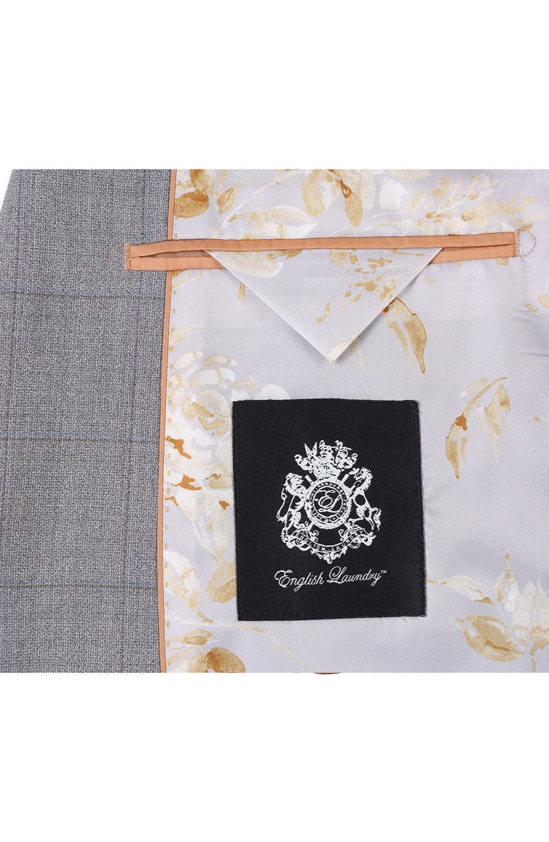 English Laundry Plaid Trim Fit Wool Blend Two-Piece Suit, Alternate, color, Taupe