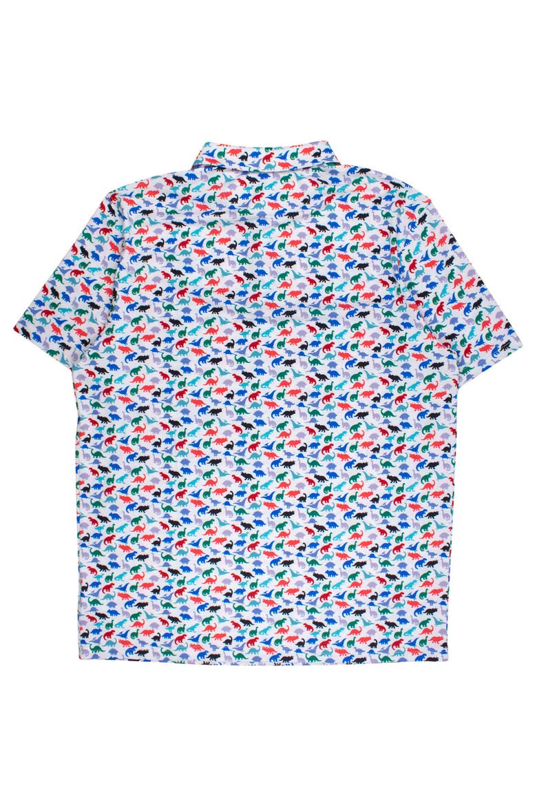 Knit Short Sleeve Performance Polo, Alternate, color, Dino Roar