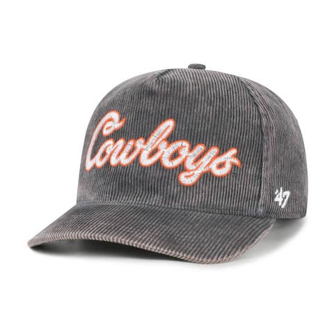 Men's '47  Gray Oklahoma State Cowboys Reclaim Snow Wash Corduroy Hitch Adjustable Hat
