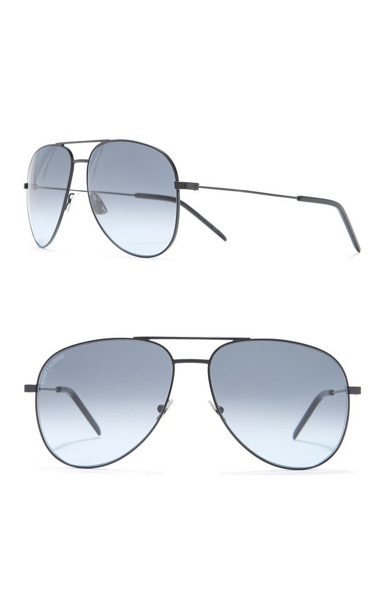 Saint Laurent 59mm Aviator Sunglasses, Main, color,