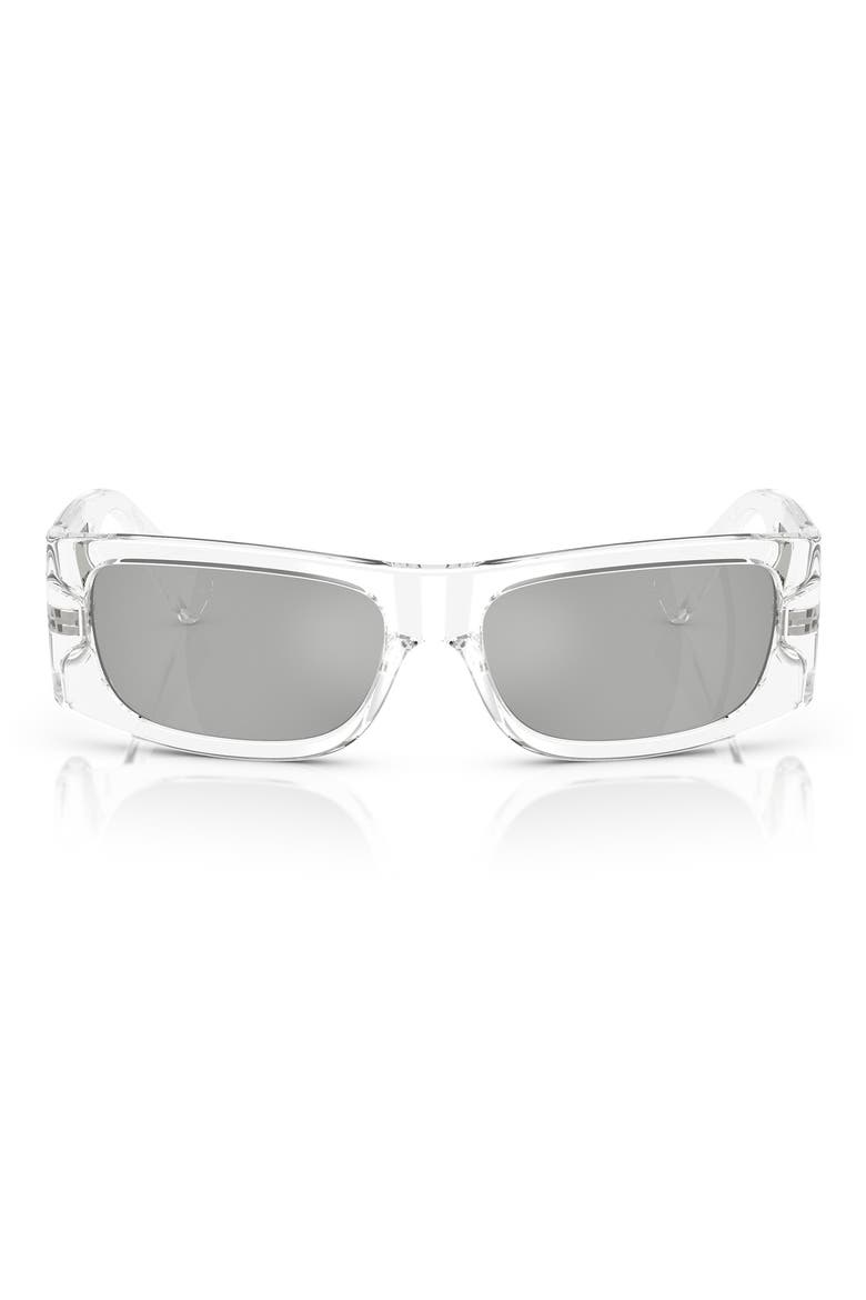 57mm Pillow Sunglasses, Main, color, CRYSTAL