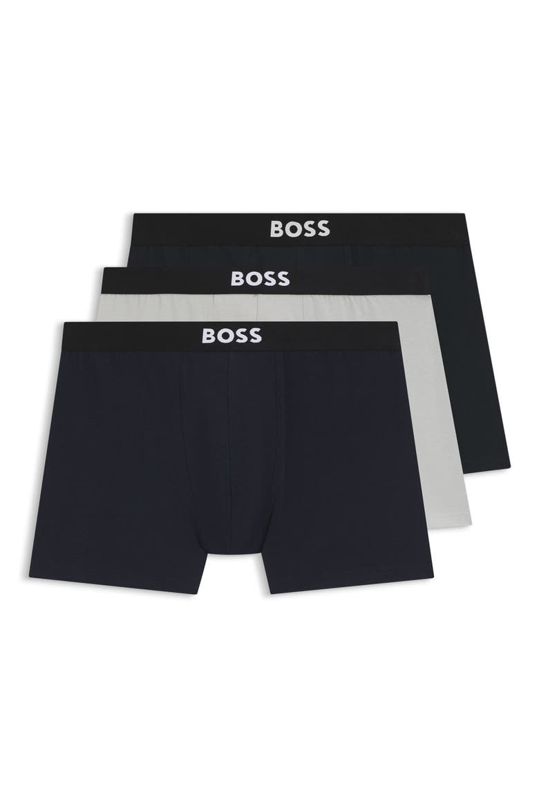 Assorted 3-Pack Power Stretch Cotton Boxer Briefs, Main, color, BLACK MULTI