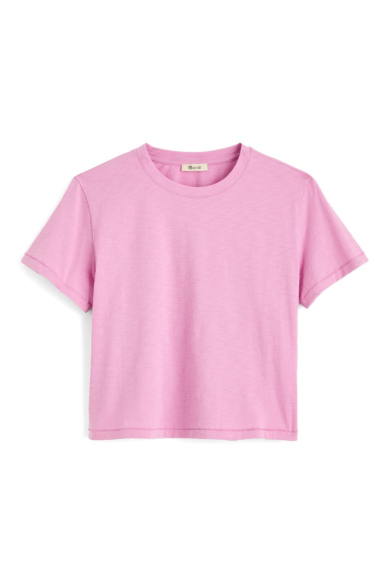 Boxy Crop Cotton Slub T-Shirt, Alternate, color, WARM WISTERIA