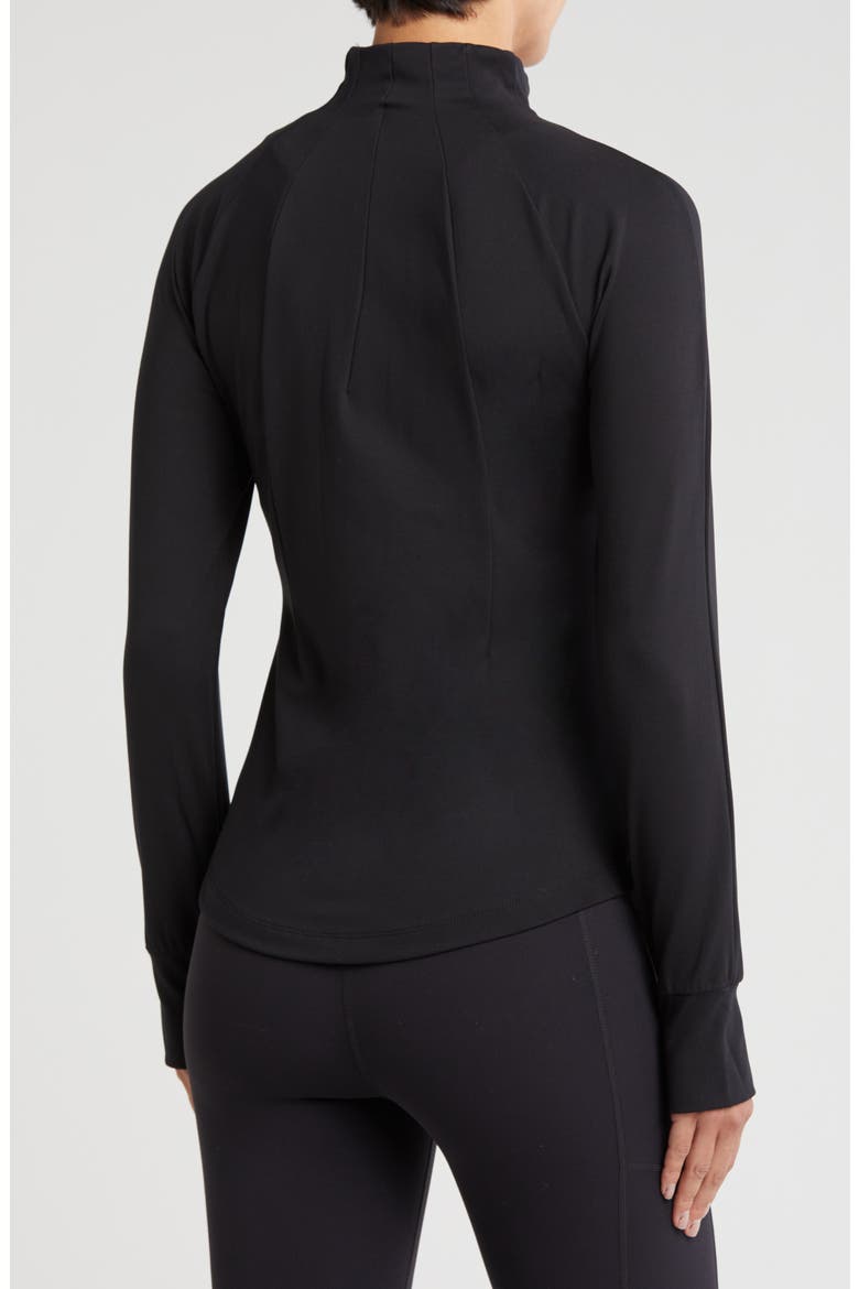 Luxe Zip Jacket, Alternate, color, BLACK