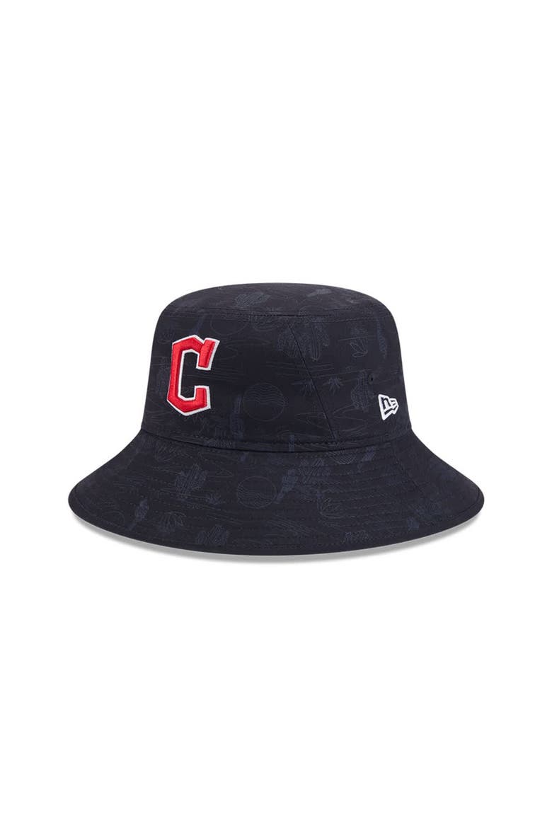 Youth New Era  Navy Cleveland Guardians 2025 Spring Training All Over Print Bucket Hat, Main, color, Navy