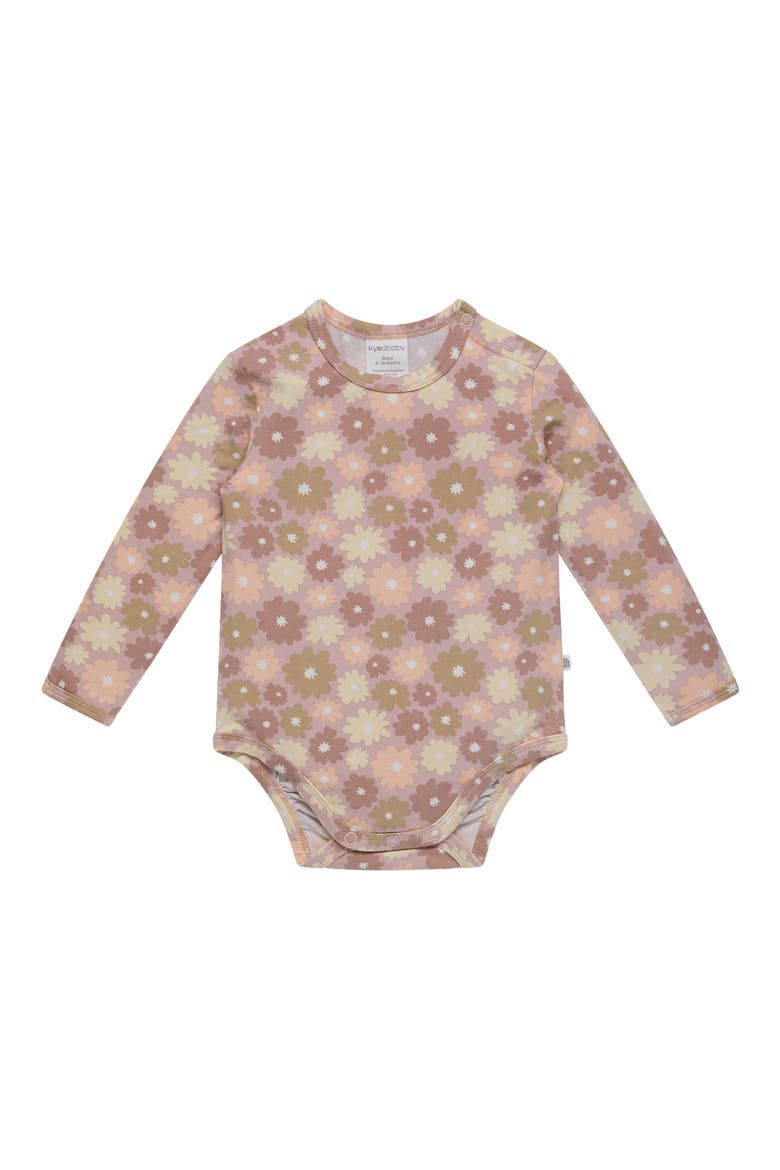Comfy Long Sleeve Bodysuit, Main, color, BOLD FLORAL