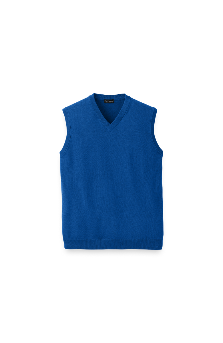 Paul Fredrick Supima Cotton Vest, Main, color, Blue