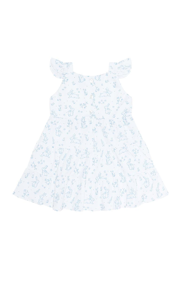 Nellapima Blue Bunny Toile Ruffle Dress - Toddler & Little Kid, Alternate, color, Blue