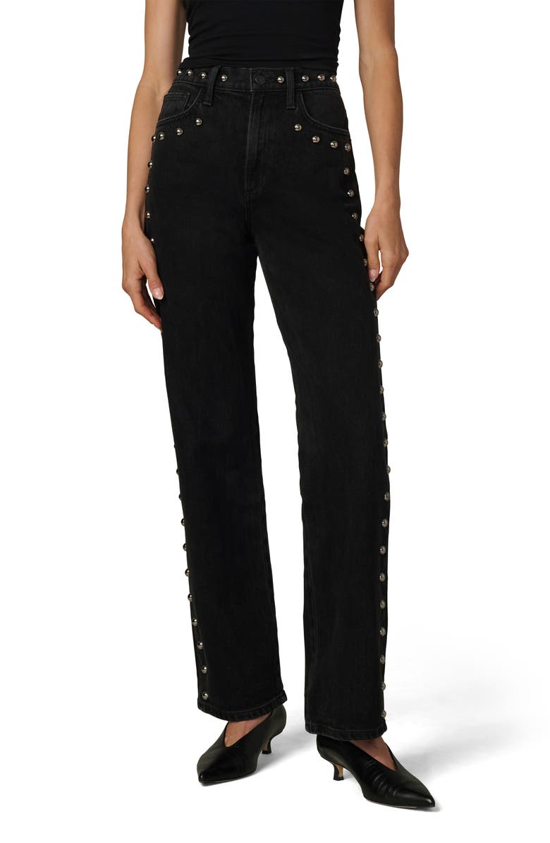 Joe's Jeans The Margot Studded High Waist Straight Leg Jeans, Main, color, Chic Shadow