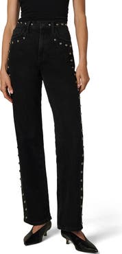 Joe's Jeans The Margot Studded High Waist Straight Leg Jeans