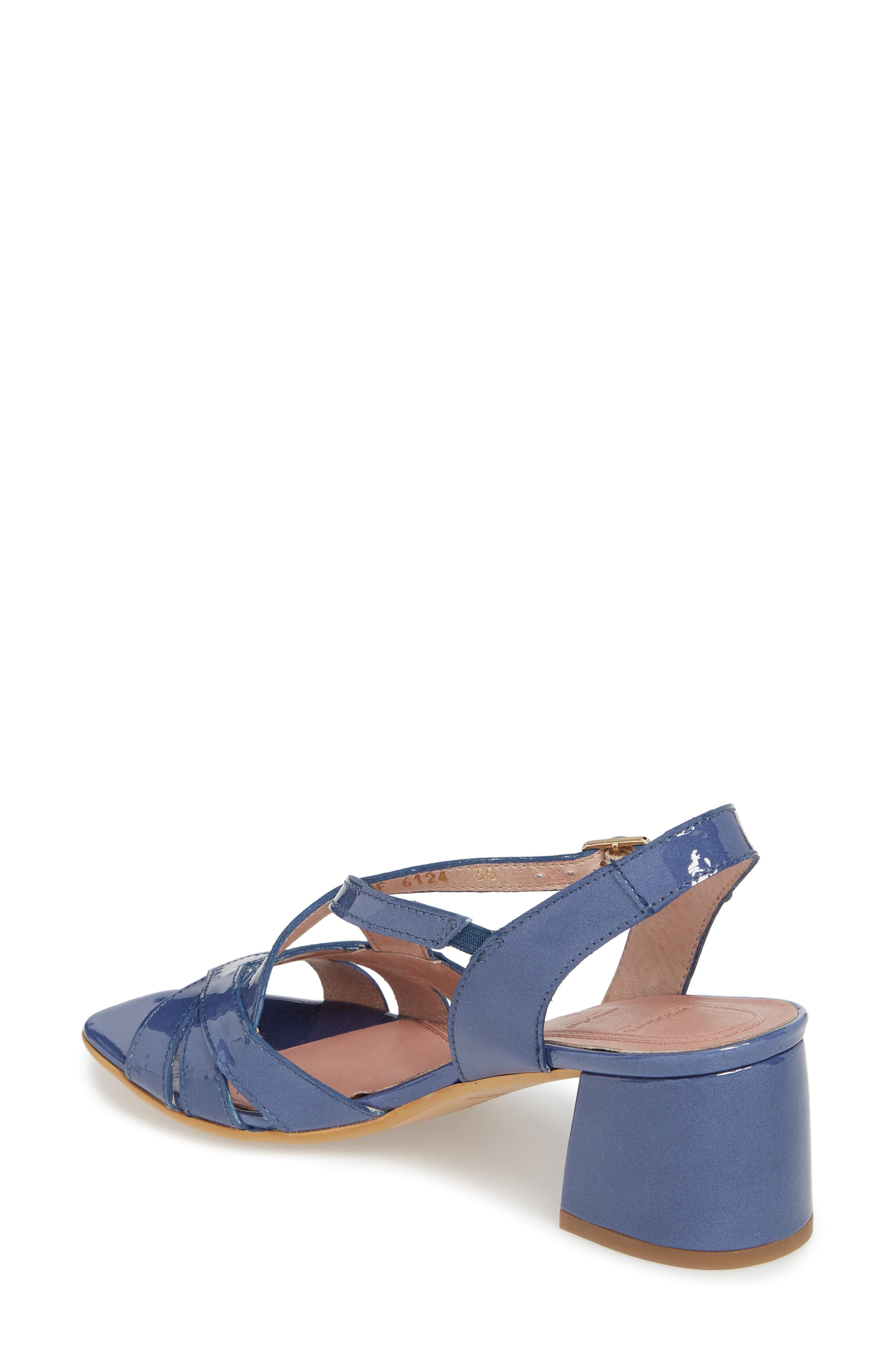 Block Heel Sandal, Alternate, color, JEAN PATENT LEATHER