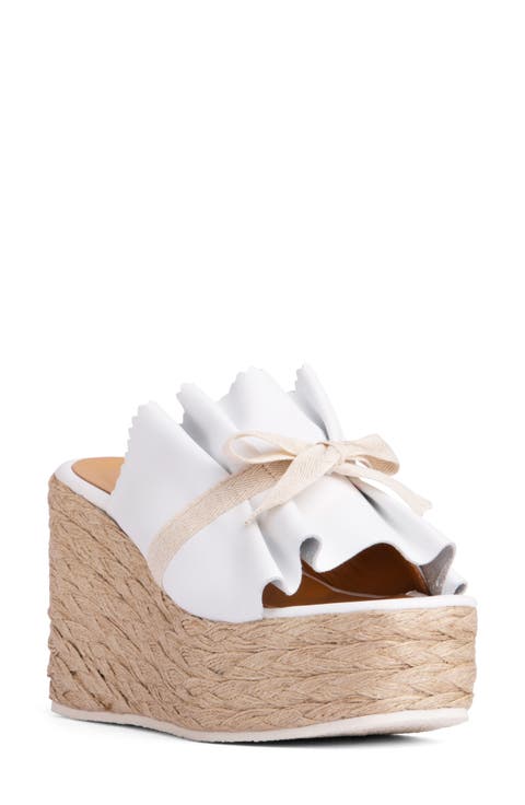Noelle Espadrille Platform Wedge Slide Sandal (Women)