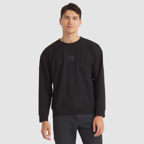 Men's Fanatics Black Philadelphia Flyers Authentic Pro Road Tri-Blend Sweatshirt