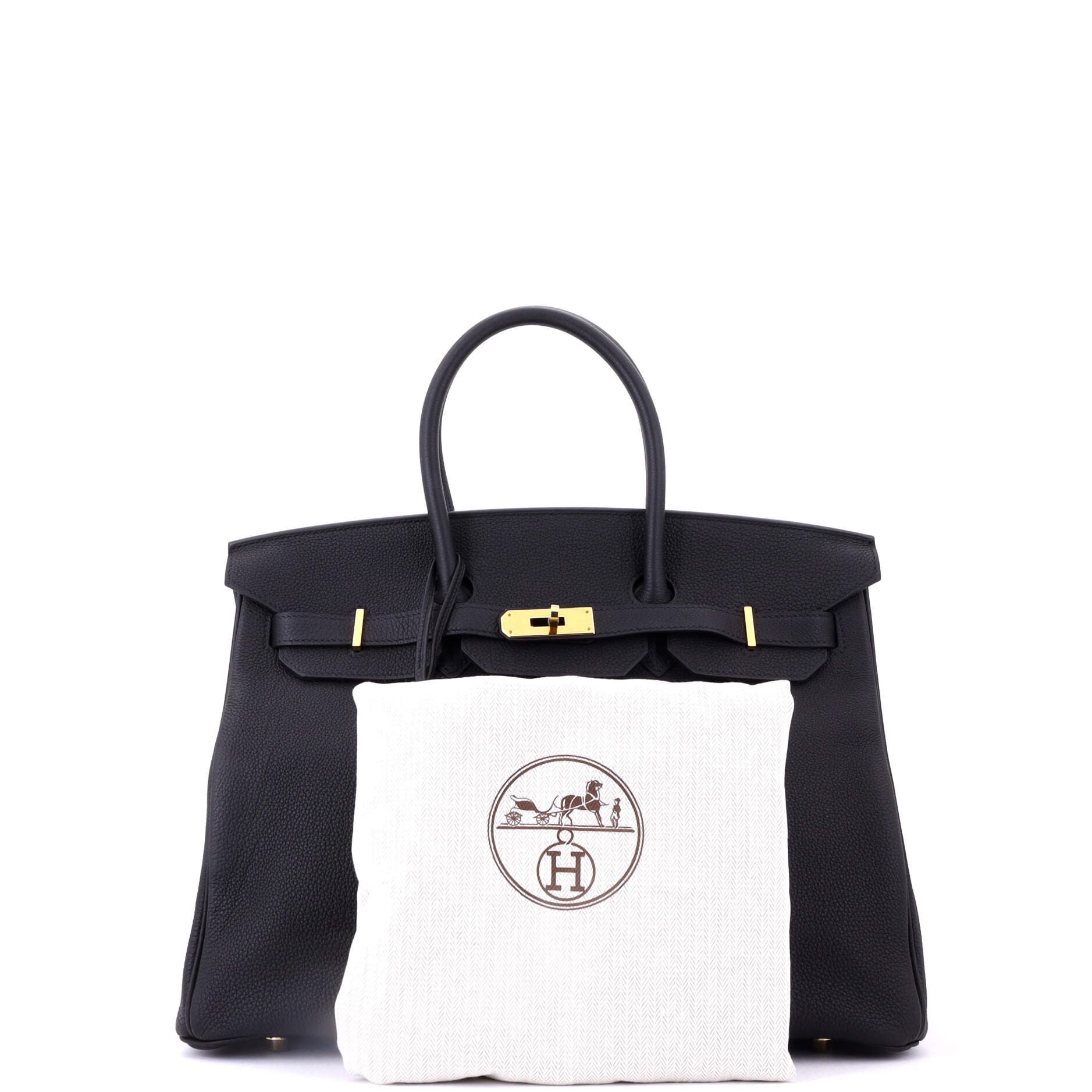 Pre-Owned Hermes Birkin Handbag Black Togo with Gold Hardware 35, Alternate, color, Noir