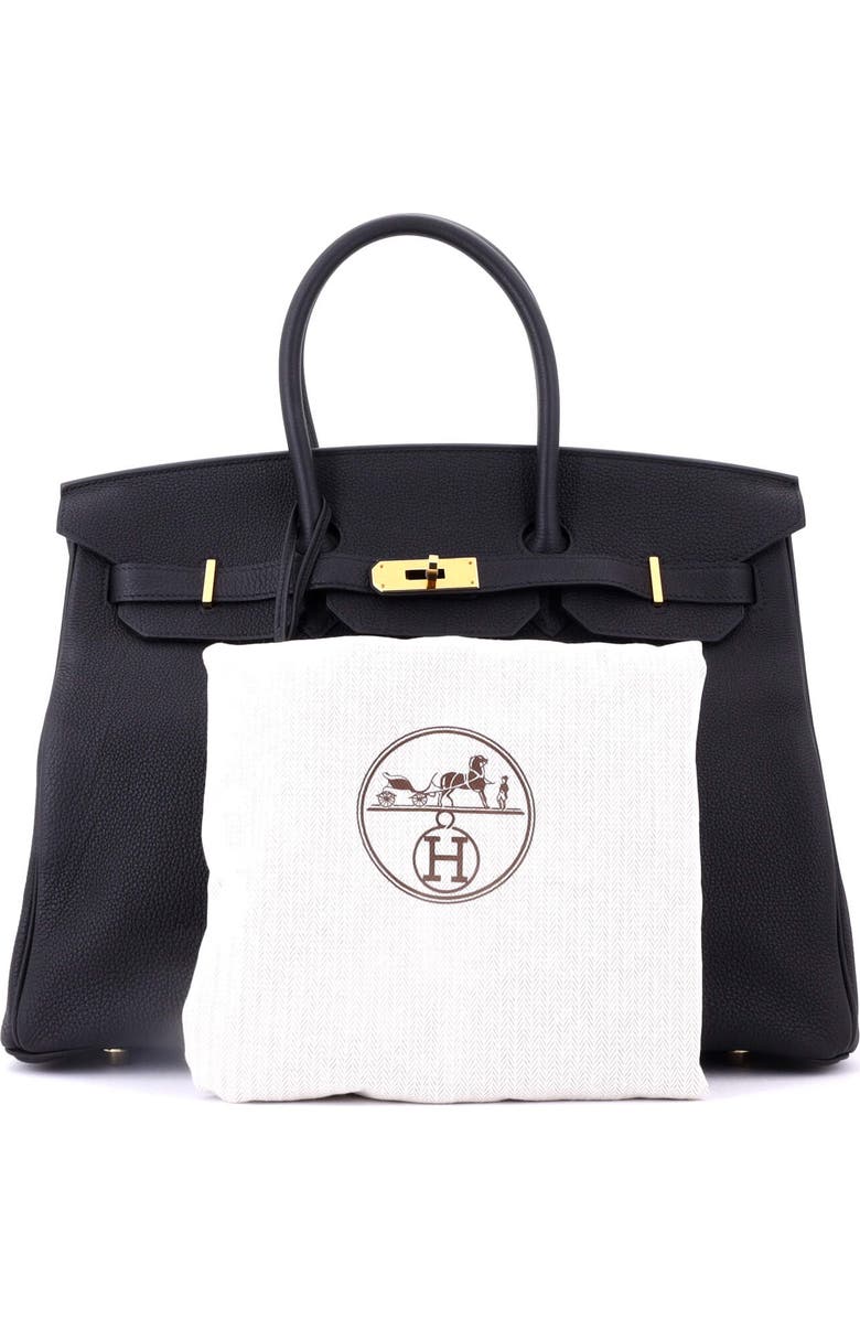 Pre-Owned Hermes Birkin Handbag Black Togo with Gold Hardware 35, Alternate, color, Noir