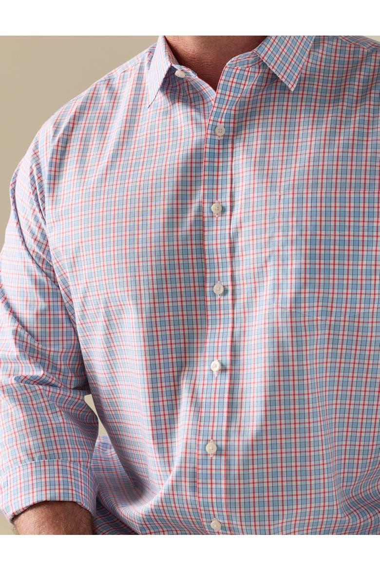 Big & Tall Ridgewell Plaid Sport Shirt, Alternate, color, BLUE RED