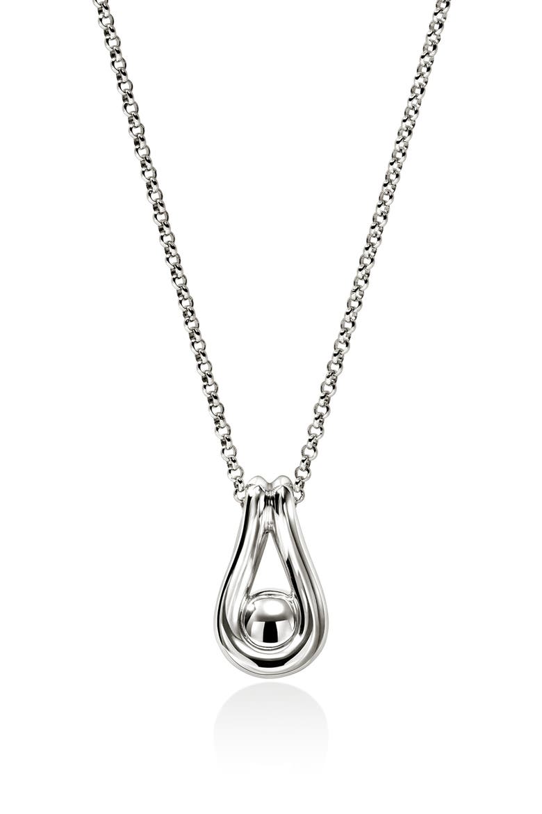 Surf Silver Pendant Necklace, Alternate, color, STERLING SILVER