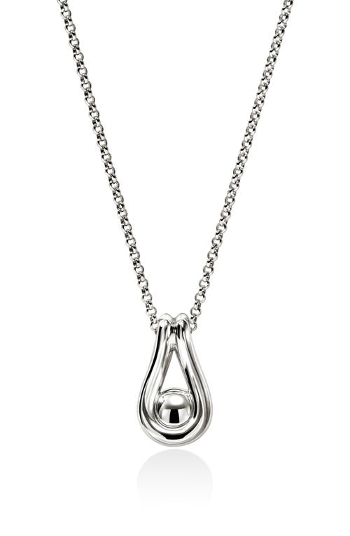 John Hardy Surf Silver Pendant Necklace In Sterling Silver