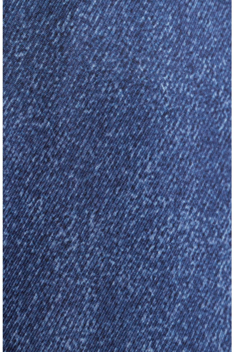 Veronica Denim Effect Satin Jacket, Alternate, color, DARK INDIGO