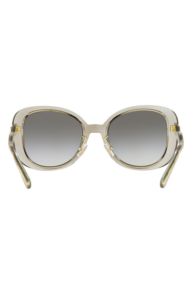 COACH 53mm Gradient Square Sunglasses, Alternate, color, Transparent Grey