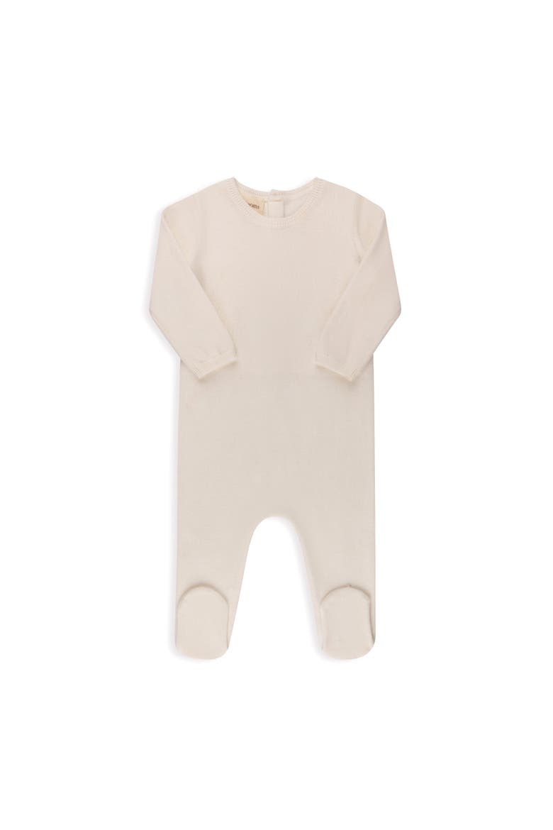 Looms Cable Pointelle Flat Collection - Footie, Main, color, Ivory