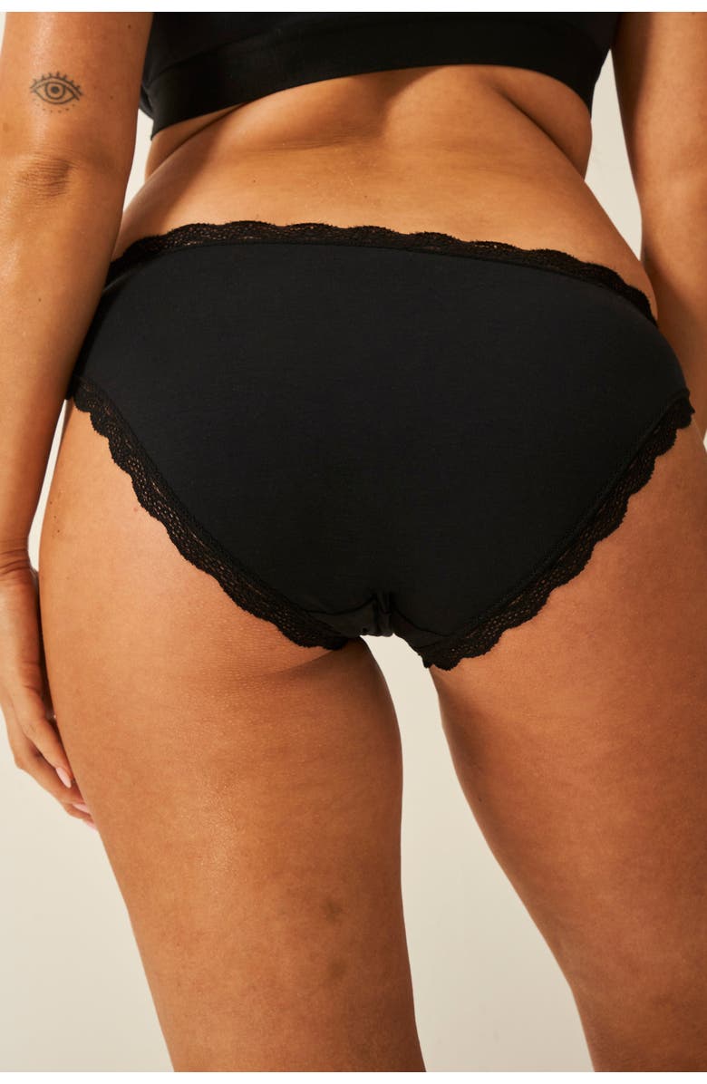 Stripe & Stare The Lace Plunge & High Rise Knicker Set, Alternate, color, 