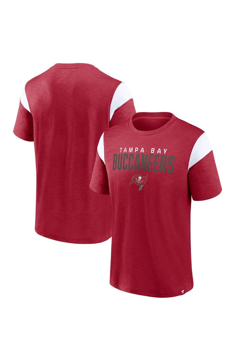 FANATICS Men's Fanatics Branded Red/White Tampa Bay Buccaneers Home Stretch Team T-Shirt, Main, color, Red