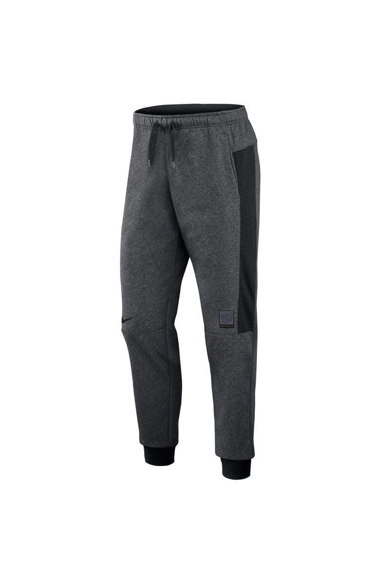 Nike Men's Nike Heathered Gray/Black Washington Nationals Authentic Collection Flux Performance Jogger Pants, Alternate, color,