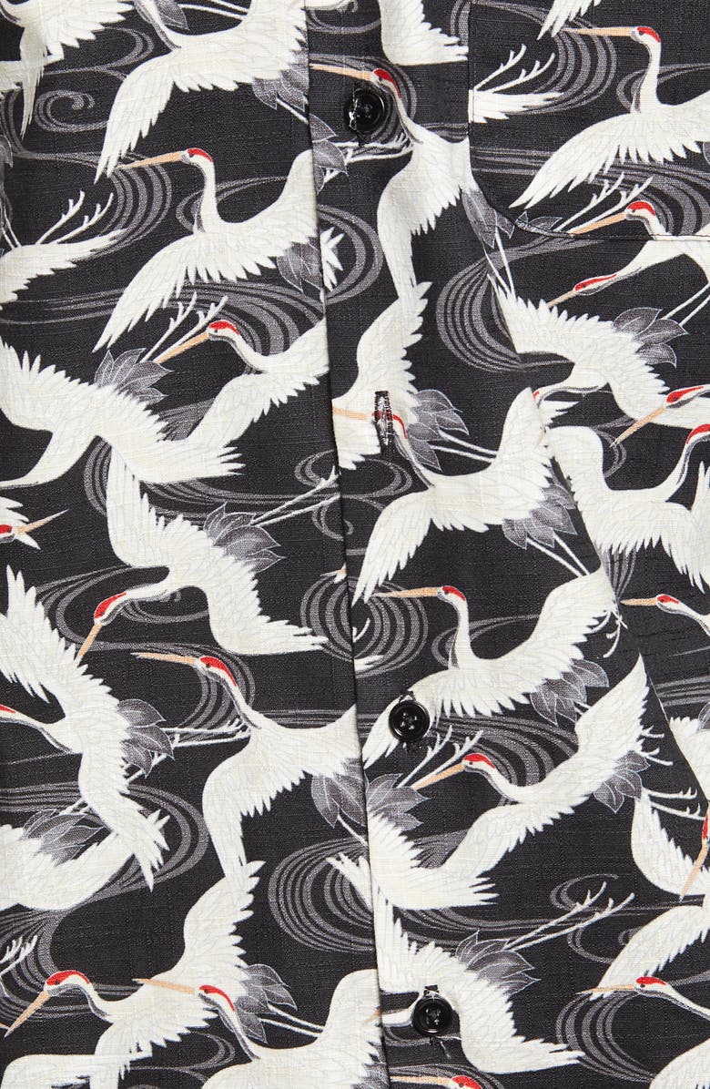 Naked & Famous Denim Easy Slub Crane Cotton Button-Down Shirt, Alternate, color, 