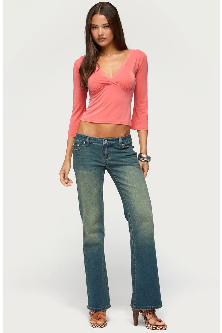 Mar V-Neck Top, Alternate, color, CORAL