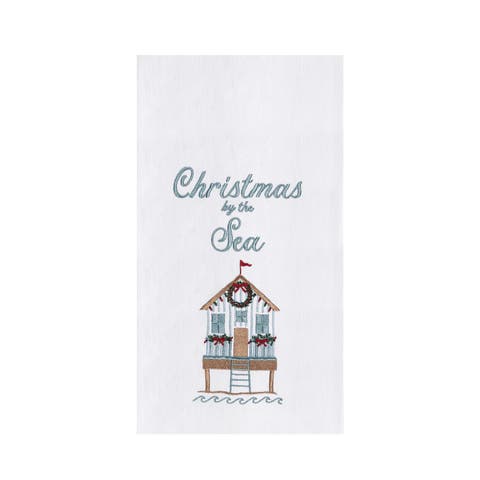 Christmas by The Sea Coastal Towel