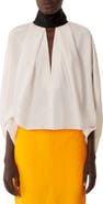 Lanvin Asymmetrical Midi Skirt In Paper And Viscose