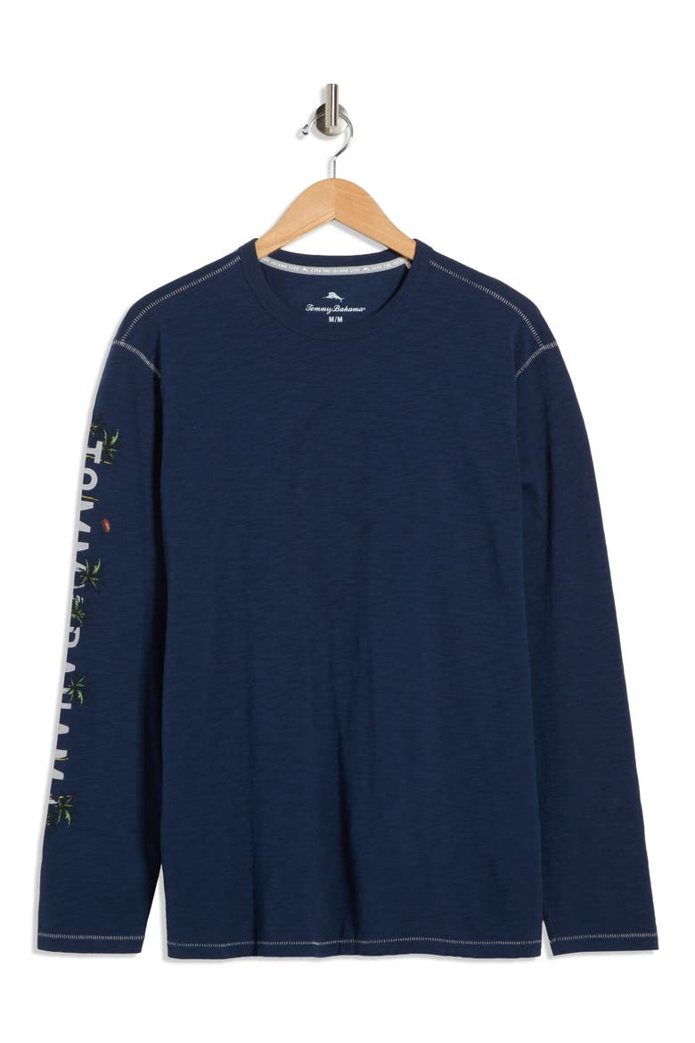 Oasis Endzone Lux Long Sleeve Sport Graphic T-Shirt, Alternate, color, NAVY