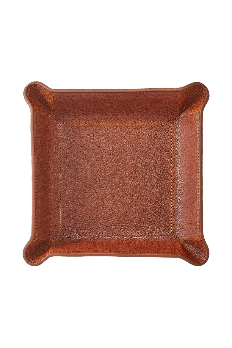 Leather Valet Tray, Alternate, color, Cognac
