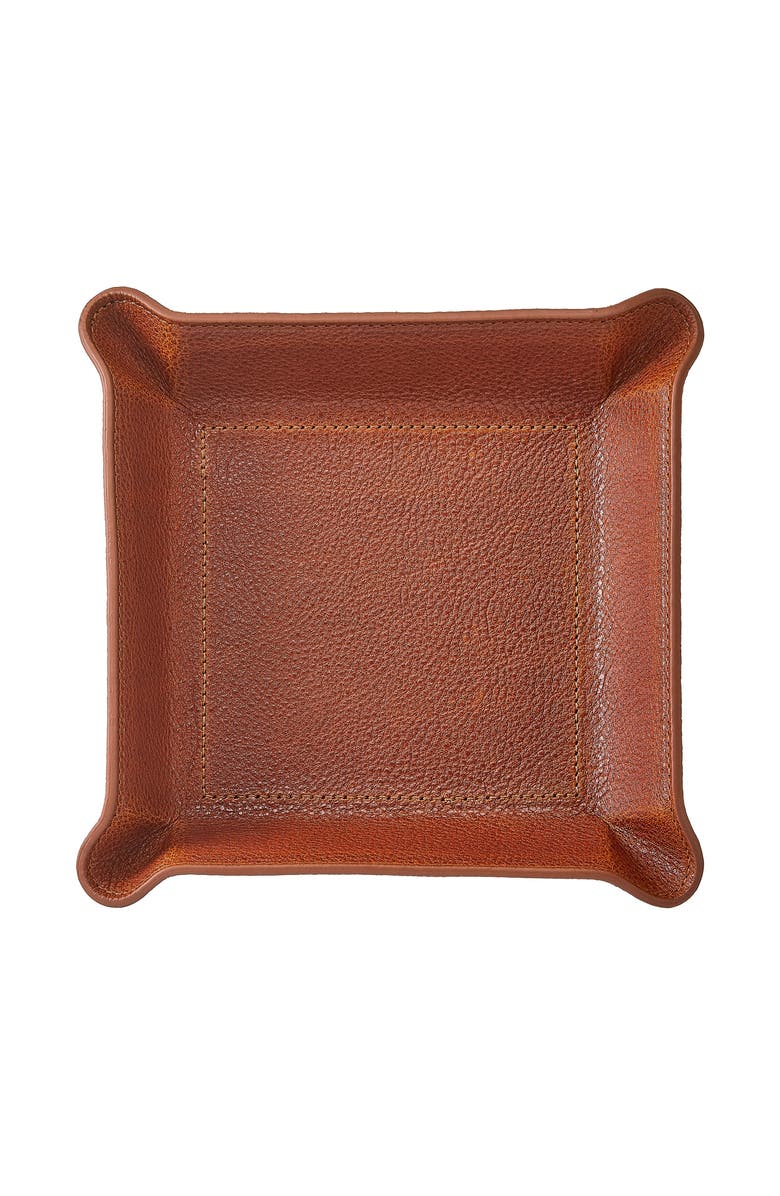 Graphic Image Leather Valet Tray, Alternate, color, Cognac