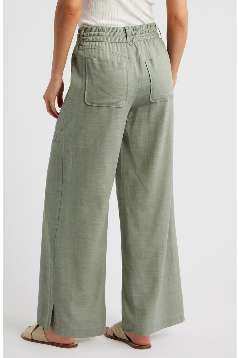 Skyrise Wide Leg Pants, Alternate, color, LODEN GREEN
