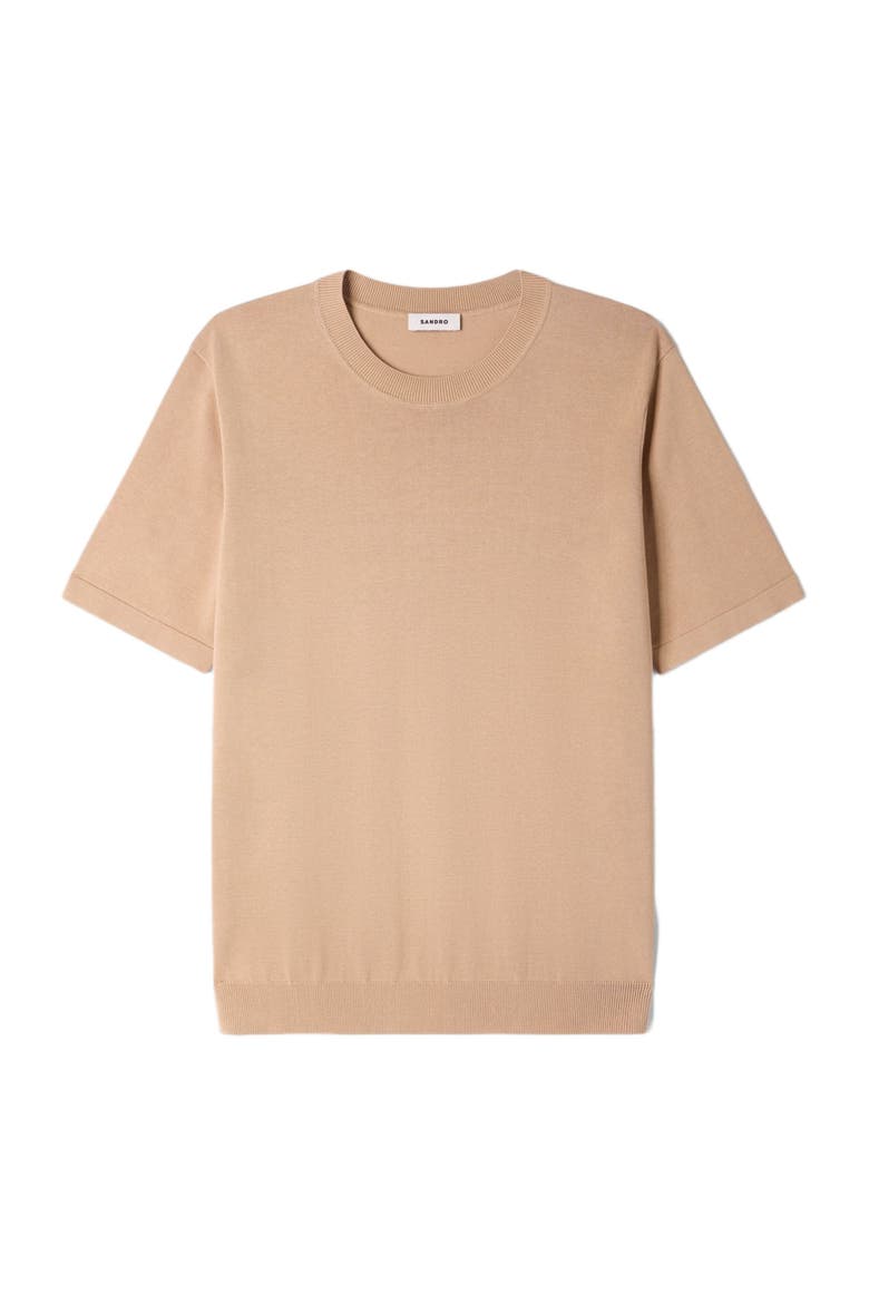 Knitted T-shirt, Alternate, color, Cappucino