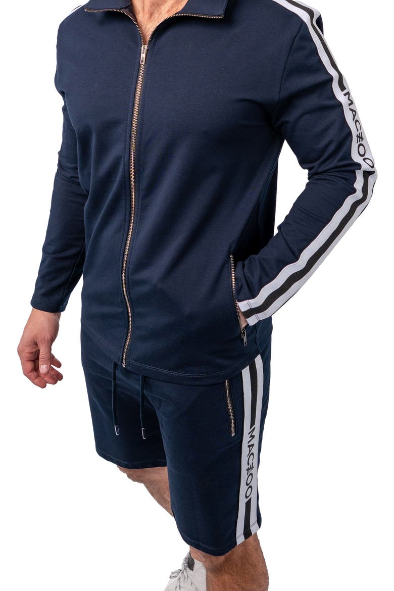Track Blue Stretch Cotton Shorts, Alternate, color, BLUE