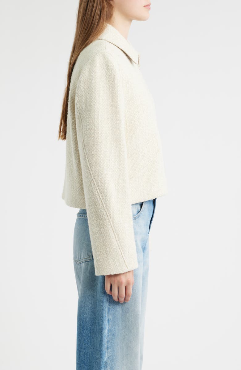 BOSS Cafiore Textured Wool Blend Jacket, Alternate, color, Soft Cream