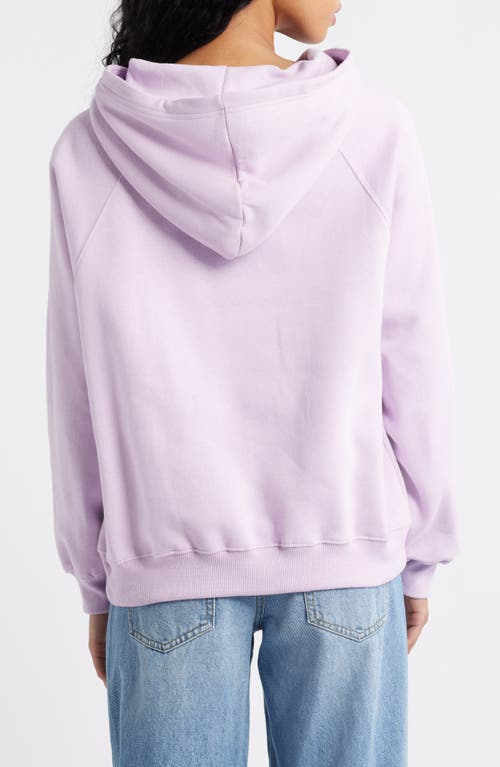 Bp. Fleece Detail Oversize Raglan Hoodie In Purple