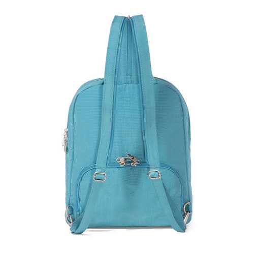 Baggallini Coastal Flip Lock Day Pack In Seaside Blue