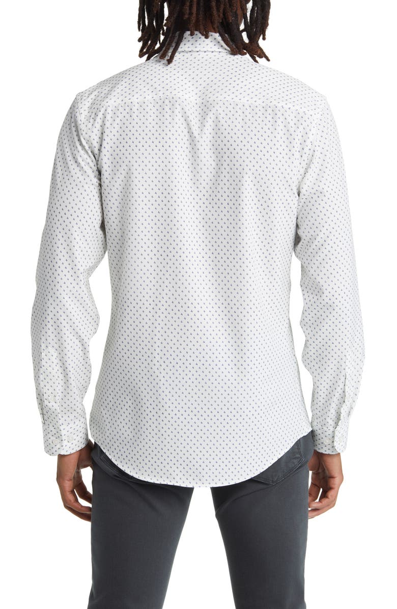 Nordstrom Trim Fit Geo Print Button-Up Shirt, Alternate, color, 