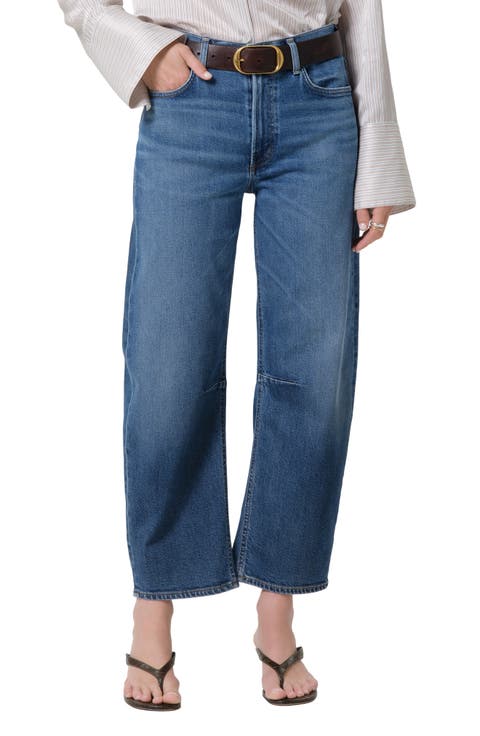 Miro High Waist Ankle Relaxed Barrel Jeans (Benson)