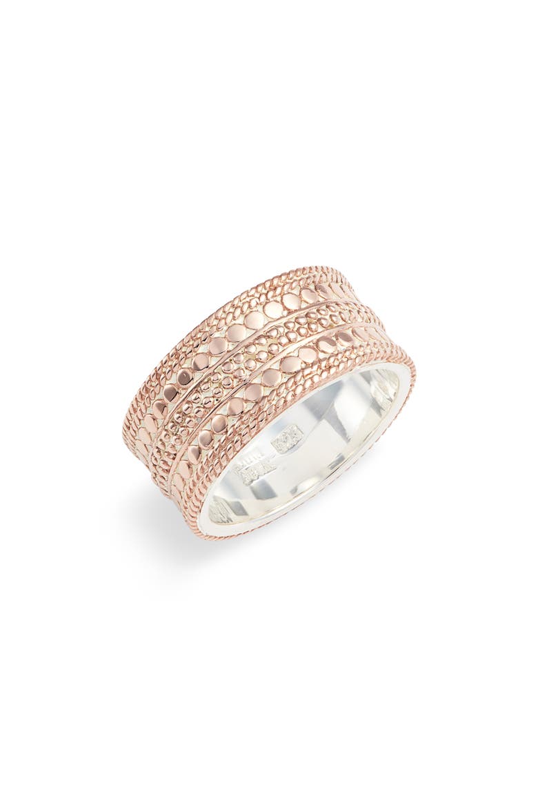 Cigar Band Ring, Main, color, ROSE GOLD