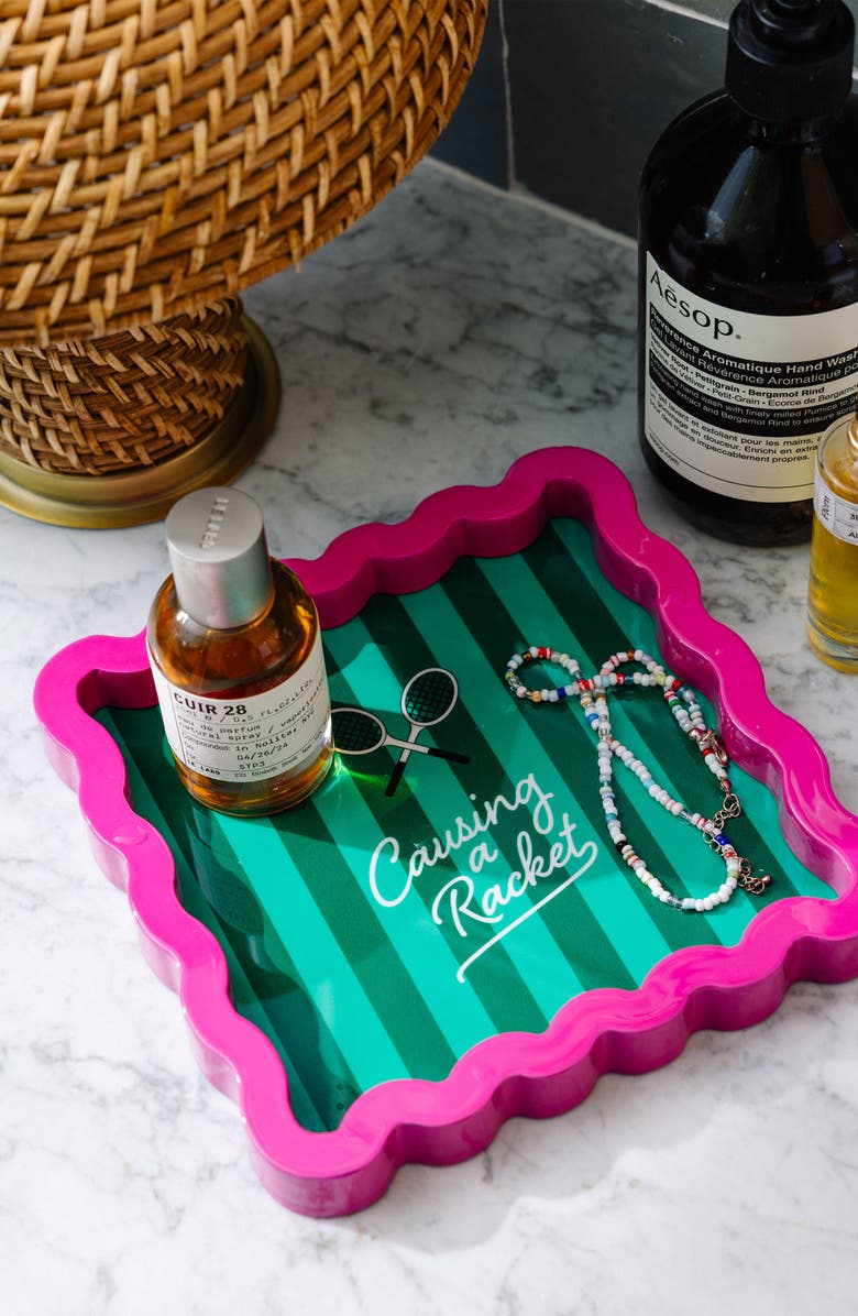 Furbish Causing a Racket Lacquer Tray, Alternate, color, Causing A Racket