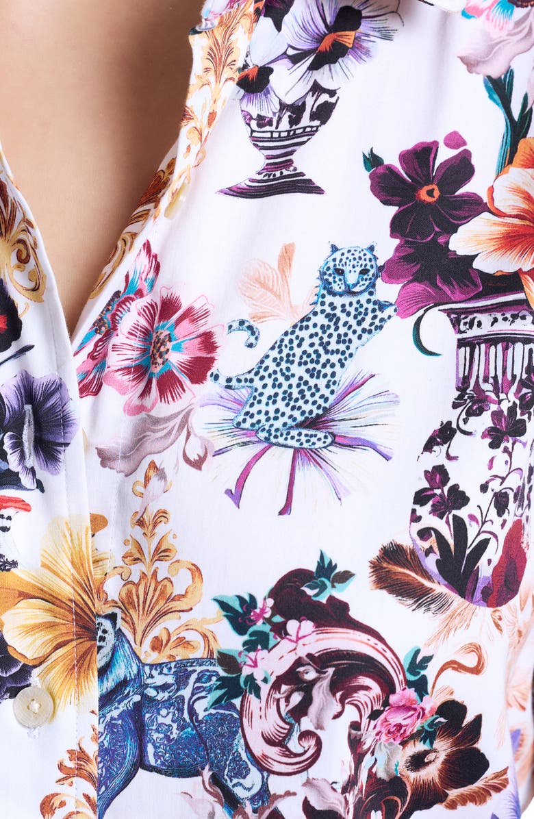 Robert Graham Priscilla Long Sleeve Woven Shirt, Alternate, color, White Multi